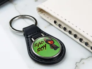 Leather Key Holder Stylish Minimal Racing Style